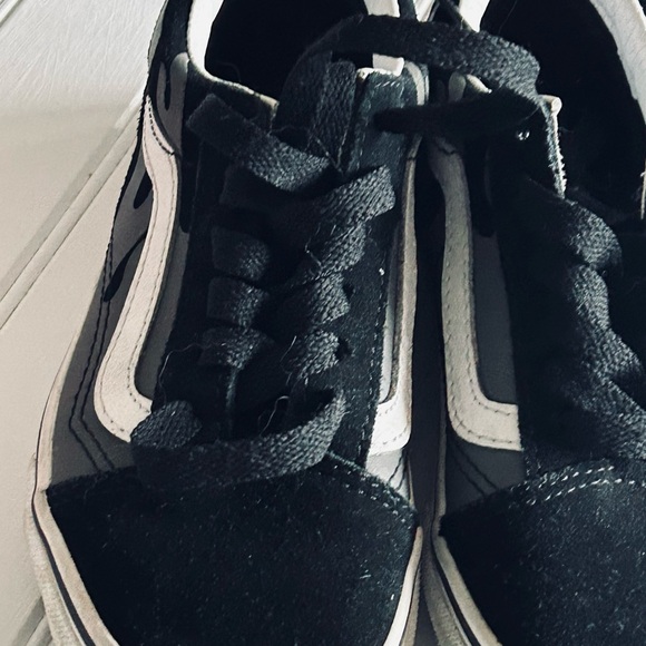 VANS Off the Wall black suede shoes youth size 13 - Picture 2 of 7